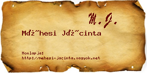 Méhesi Jácinta névjegykártya